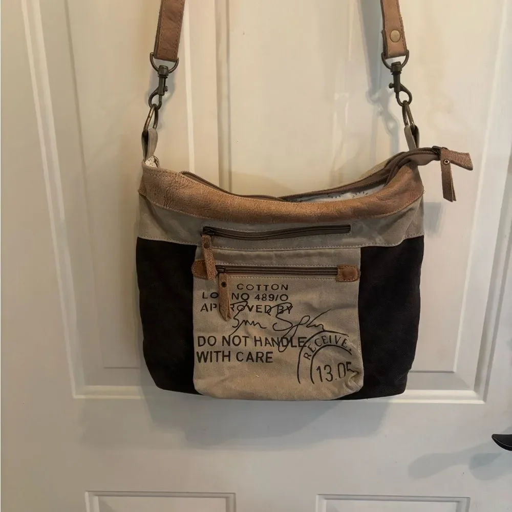Myra Bag Tan and Black Crossbody